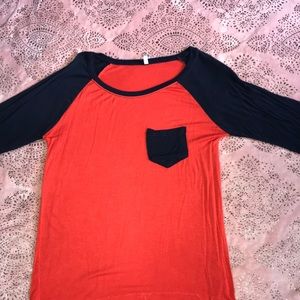 Long sleeve, soft material.